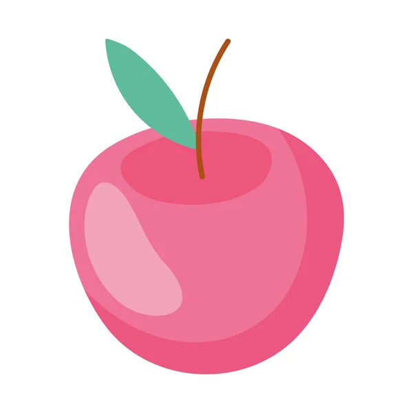 Manzana fruta fresca nutrición comer icono — Vector de stock