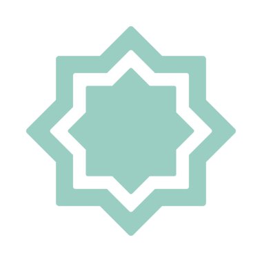 arabesque decoration ramadan arabic islamic celebration tone color icon