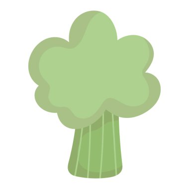 fresh broccoli vegetable food cartoon icon style design