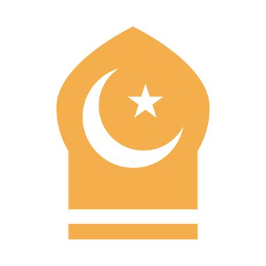 moon and star temple ramadan arabic islamic celebration tone color icon