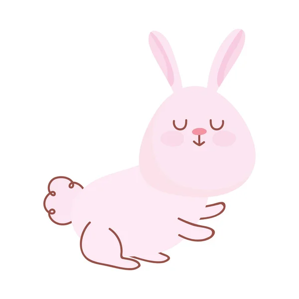 Happy easter cute little rabbit cartoon season animal — ストックベクタ