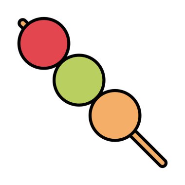 Dango Japon tatlıları Doğu menüleri ve moda ikonu