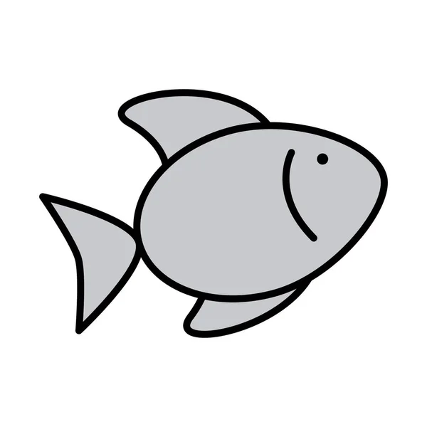 Σούσι ανατολίτικο μενού συστατικό ψάρια γραμμή και συμπληρώστε το στυλ εικονίδιο — Διανυσματικό Αρχείο