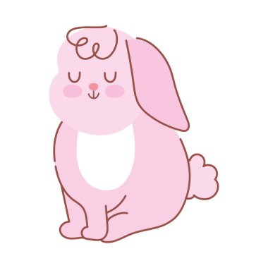happy easter cute little rabbit cartoon season animal