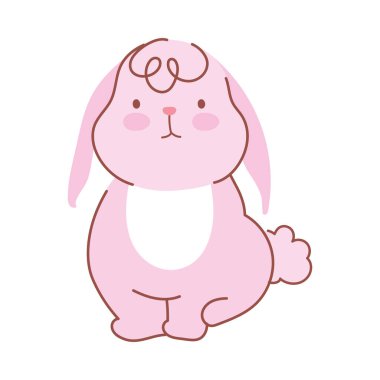happy easter cute little rabbit cartoon season animal