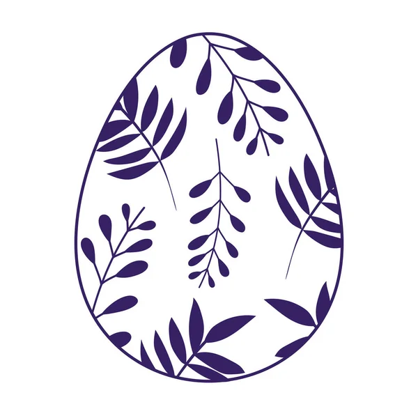 Feliz Pascua decorativo huevo ornamento temporada icono — Vector de stock