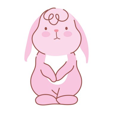 happy easter cute little rabbit cartoon season animal