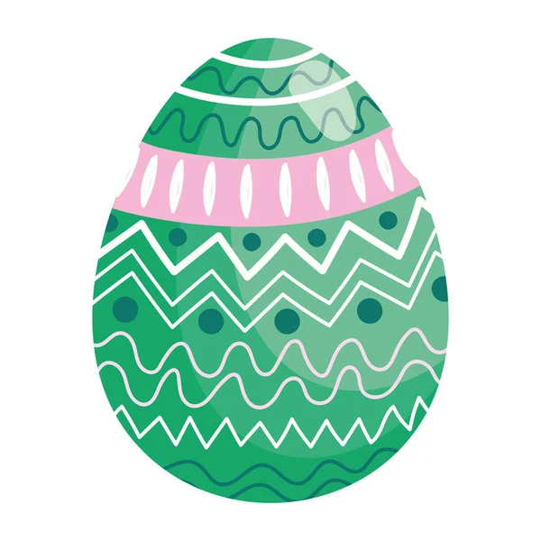 Happy easter egg geometric decoration season icon — Stockvektor