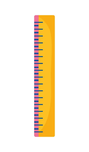 Back to school ruler measure geometric icon — Διανυσματικό Αρχείο