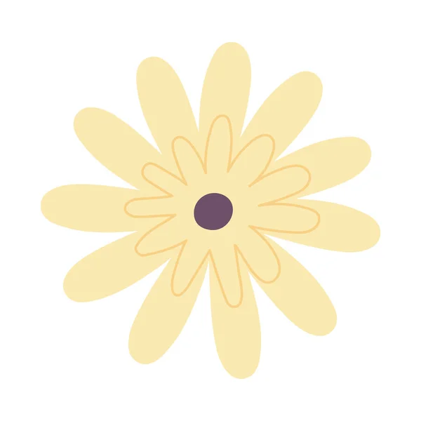 Flower petal flourish decoration icon — Stock vektor