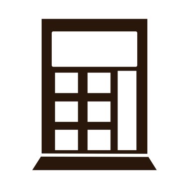 school education calculator math supply silhouette style icon