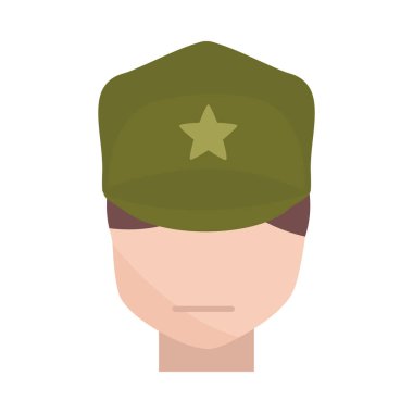 memorial day soldier with character military american celebration flat style icon