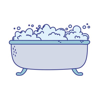 bathtube bubbles foam soap clean icon cartoon
