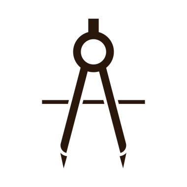 school education geometric compass supply silhouette style icon