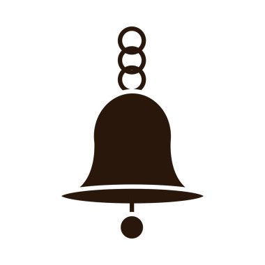 school education bell class supply silhouette style icon