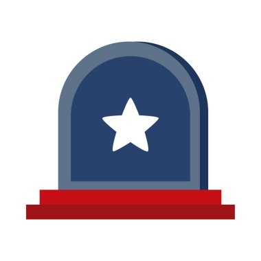 memorial day tombstone star american celebration flat style icon