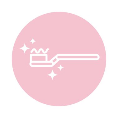 cleaning, toothbrush with toothpaste hygiene oral hygiene block color style icon