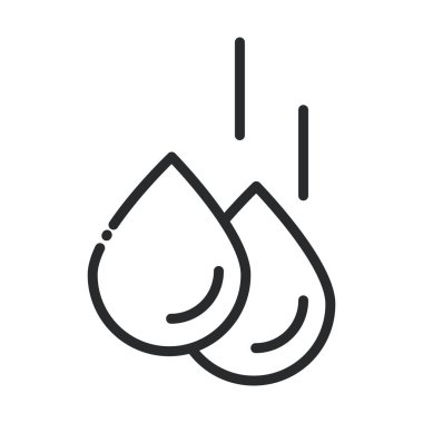 cleaning, water drops hygiene domestic hygiene line style icon