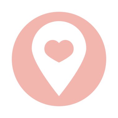 mothers day, pointer location heart love block style icon