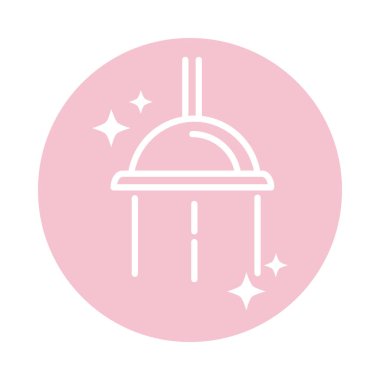 cleaning, shower water bath domestic hygiene block color style icon