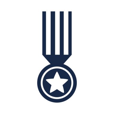 memorial day medal star ribbon honor american celebration silhouette style icon