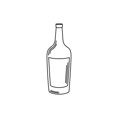 drinks wine bottle appetizer liquor line style icon