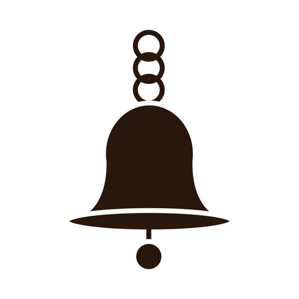 School education bell class supply silhouette style icon — ストックベクタ