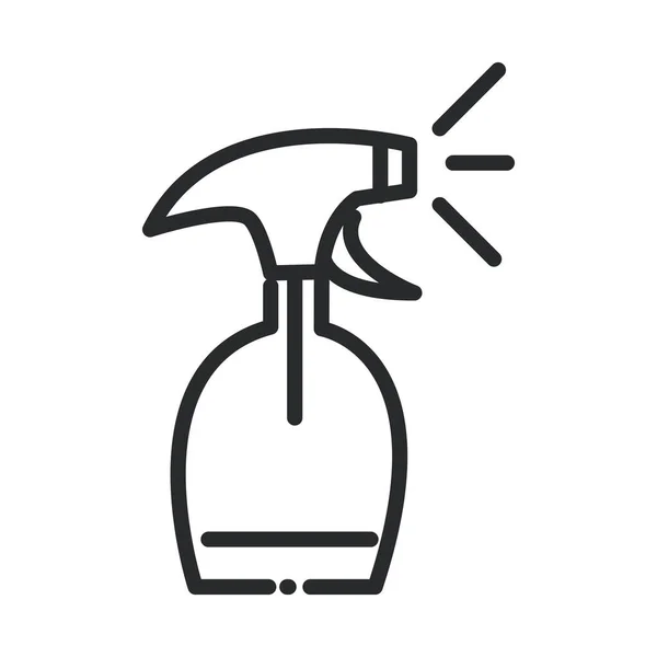 Cleaning, spray bottle detergent supply domestic hygiene line style icon — Wektor stockowy