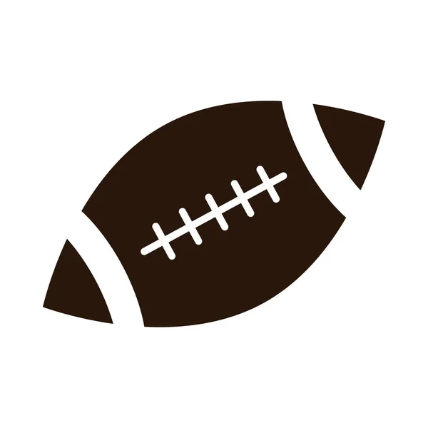 Escuela educación americano fútbol pelota deporte suministro silueta estilo icono — Vector de stock