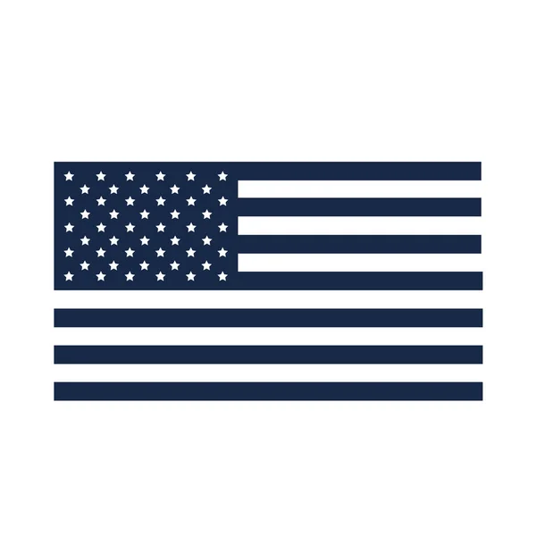 День памяти флаг национальный символ американского праздника силуэт стиль икона — стоковый вектор