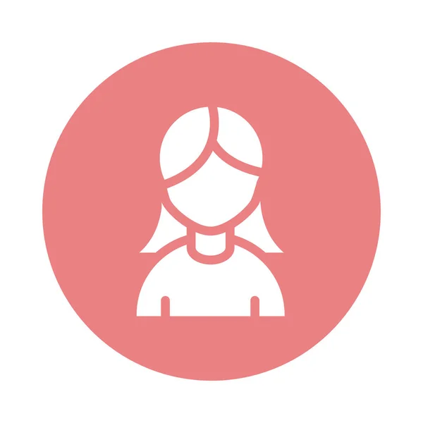 Mothers day, woman portrait cartoon character block style icon — 图库矢量图片