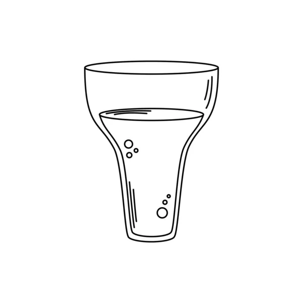 Напитки стакан элегантный праздник линии стиль икона — стоковый вектор