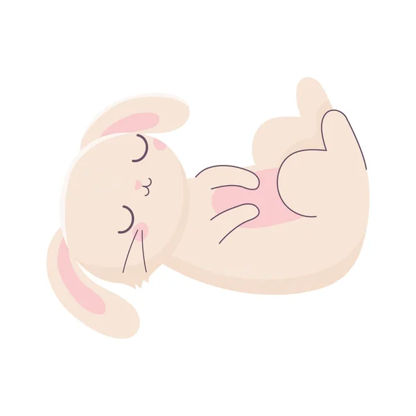 Heureux Pâques mignon petit lapin dessin animé saison animal — Image vectorielle