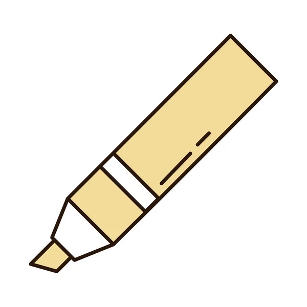 School education color marker write supply line and fill style icon — ストックベクタ