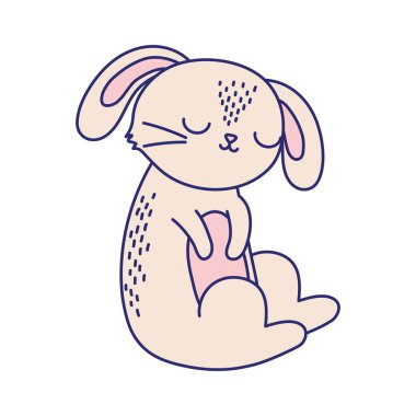 happy easter cute little rabbit cartoon season animal