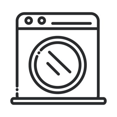 cleaning, washing machine appliance domestic hygiene line style icon
