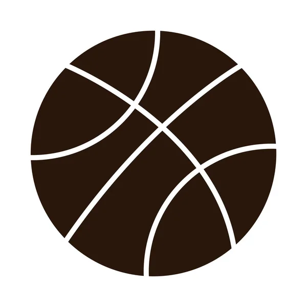 School education basketball ball sport supply silhouette style icon — Διανυσματικό Αρχείο