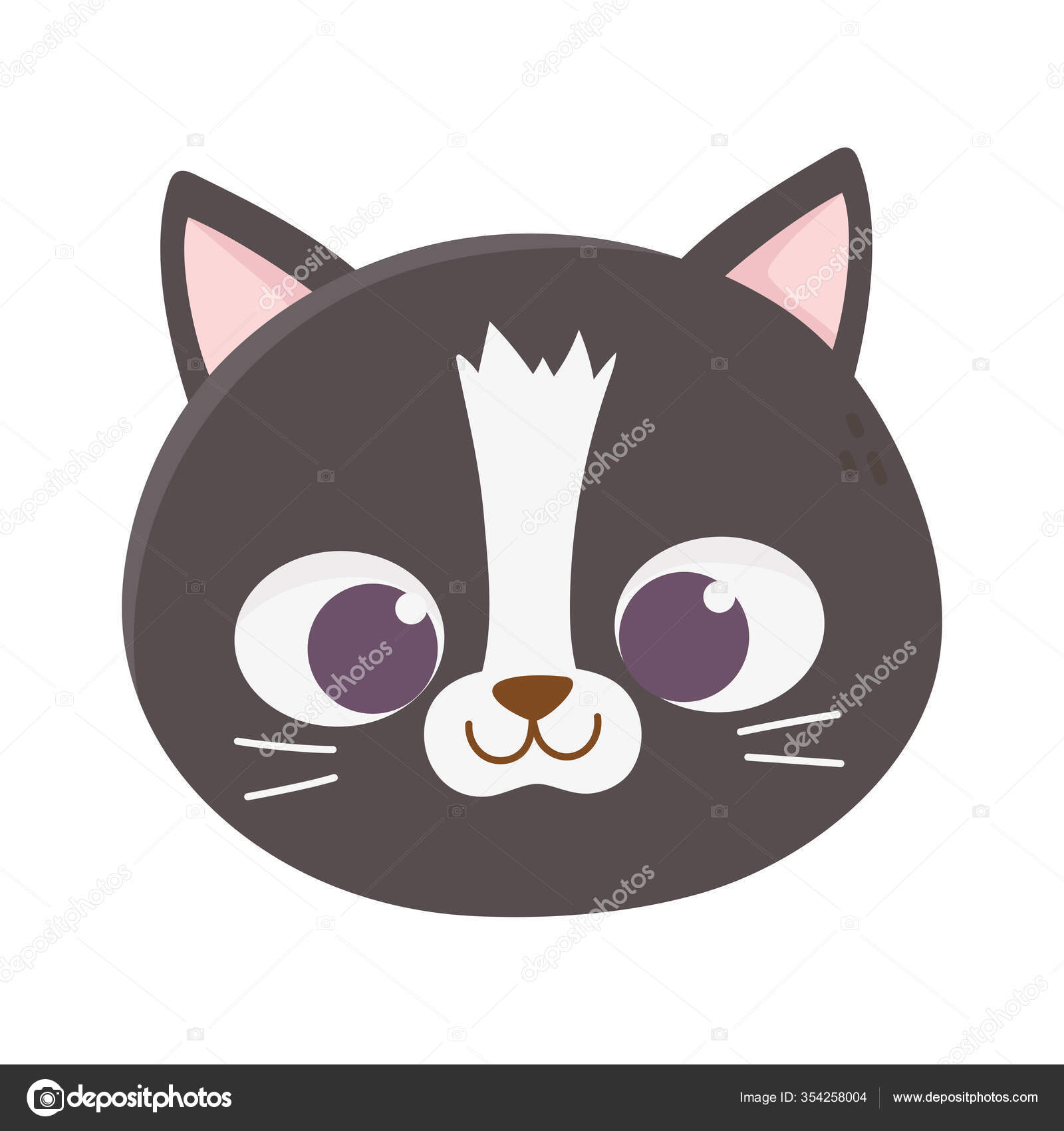 Arte de linha gatinho gato, gato grátis, rosto, sorridente, desenhos  animados png