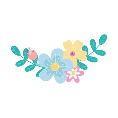 flowers season spring nature decoration icon