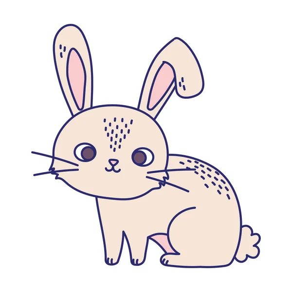 Fericit Paste drăguț mic iepure desene animate sezon animal — Vector de stoc