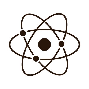 okul eğitimi atom molekülü bilim siluet biçimi ikonu