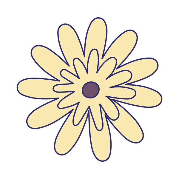 Flower petal flourish decoration icon — Stok Vektör