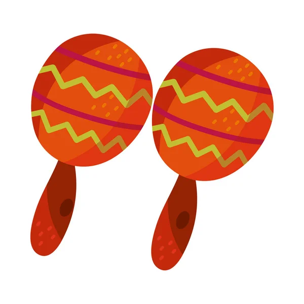 Cinco de mayo maracas instrument culture — Stock Vector