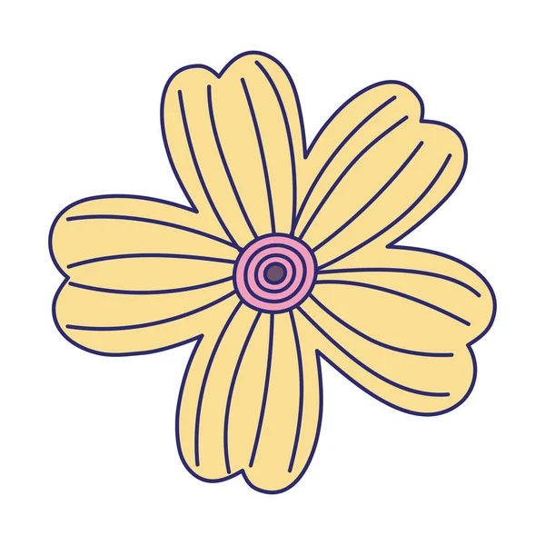 Flower petal flourish decoration icon — 图库矢量图片