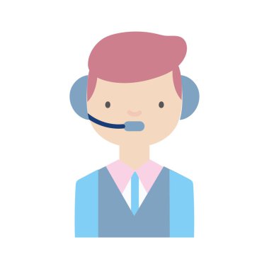 Kulaklık vektör tasarımlı adam