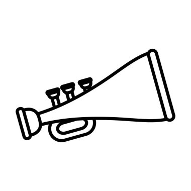 İzole trompet enstrüman vektör tasarımı