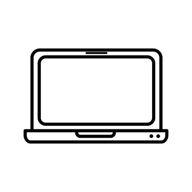 laptop computer device technology icon thick line
