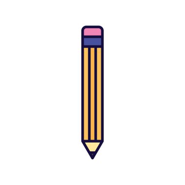 wooden pencil supply school icon