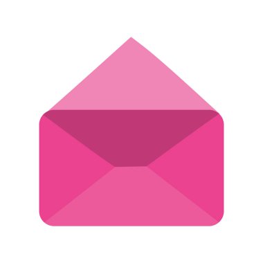 pembe açık zarf ileti e- posta simgesi