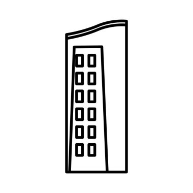 urban building tower structure icon thick line